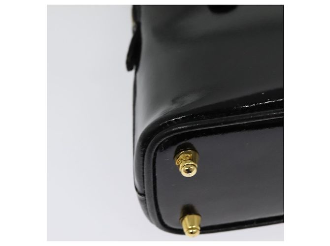 Bolso FENDI de piel charol 2way Negro Oro Auth ti3390 Dorado - vista 18