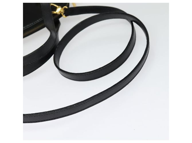Bolso FENDI de piel charol 2way Negro Oro Auth ti3390 Dorado - vista 8