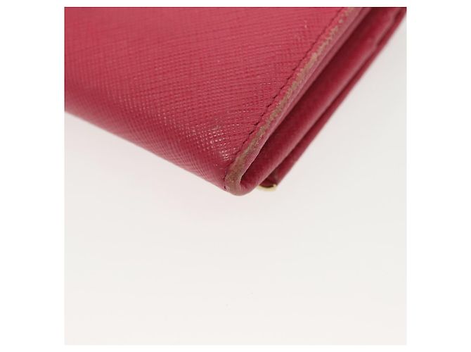 Saffiano PRADA Cartera Larga de cuero Safiano Rosa Oro Auth sw1442 Dorado - vista 16