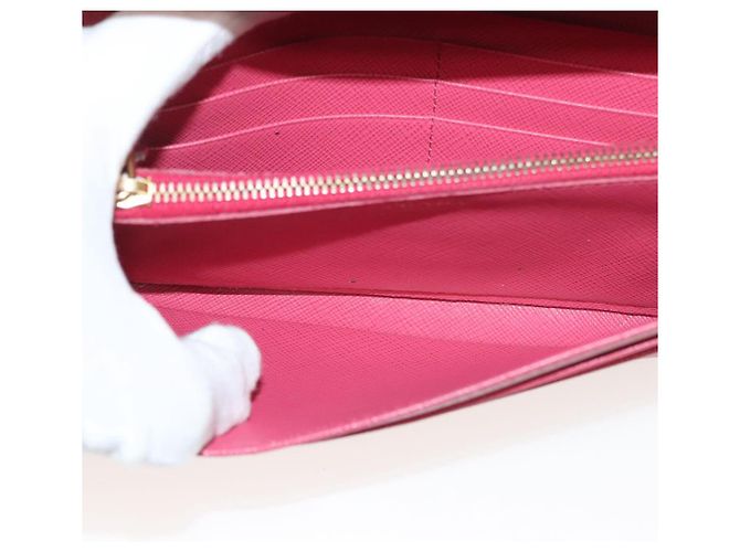 Saffiano PRADA Cartera Larga de cuero Safiano Rosa Oro Auth sw1442 Dorado - vista 22