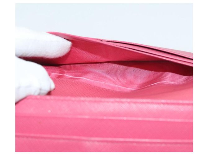 Saffiano PRADA Cartera Larga de cuero Safiano Rosa Oro Auth sw1442 Dorado - vista 23