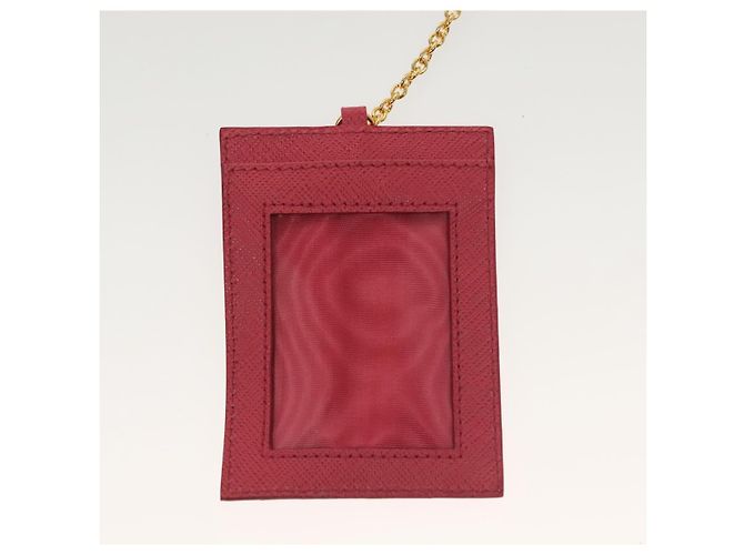 Saffiano PRADA Cartera Larga de cuero Safiano Rosa Oro Auth sw1442 Dorado - vista 25