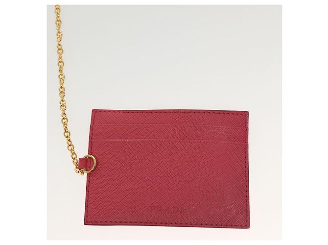 Saffiano PRADA Cartera Larga de cuero Safiano Rosa Oro Auth sw1442 Dorado - vista 26
