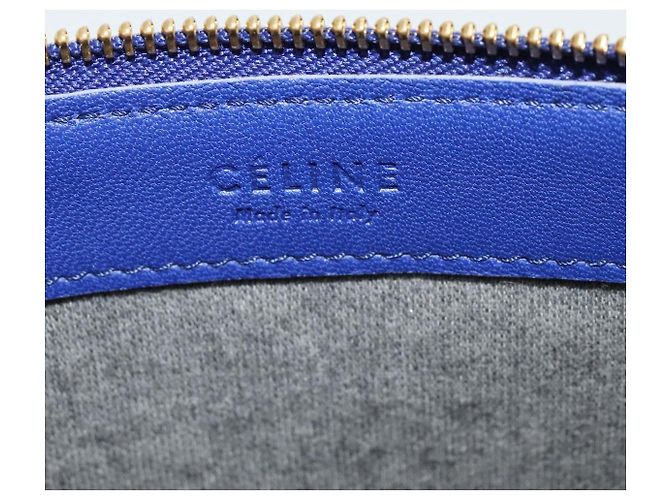 Céline Borsa a Spalla CELINE Trio in Pelle Verde Oro Auth BA5510 D'oro - vista 10