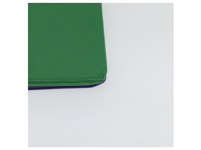 Céline Borsa a Spalla CELINE Trio in Pelle Verde Oro Auth BA5510 D'oro - vista 14