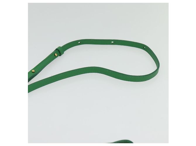 Céline Borsa a Spalla CELINE Trio in Pelle Verde Oro Auth BA5510 D'oro - vista 8