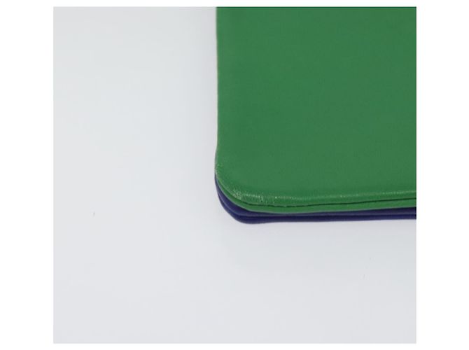 Céline Borsa a Spalla CELINE Trio in Pelle Verde Oro Auth BA5510 D'oro - vista 9