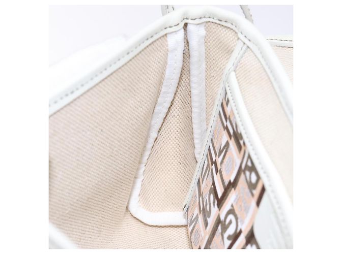 Pochette Accessorio Salvatore Ferragamo PVC Beige Argento Auth BA5509 - vista 19