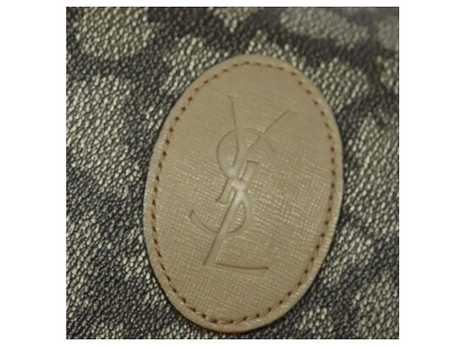 Saint Laurent Tote Bag aus Leder in Grau Auth 135196 Braun - Ansicht 10