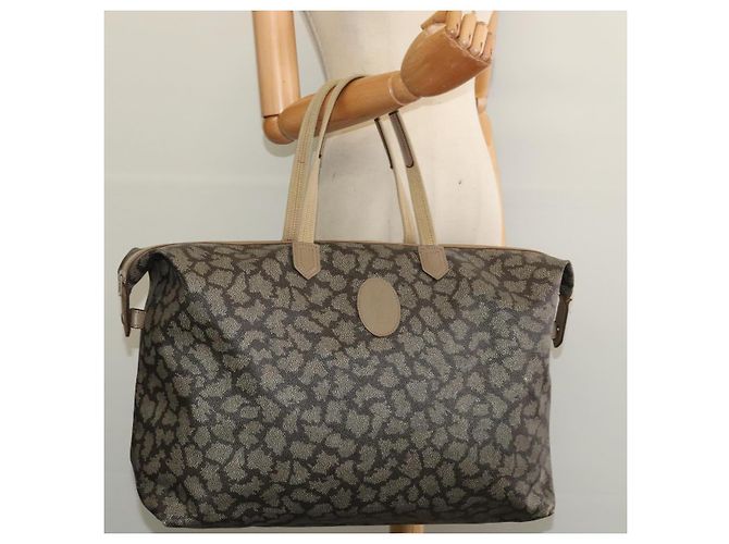 Saint Laurent Tote Bag aus Leder in Grau Auth 135196 Braun - Ansicht 19