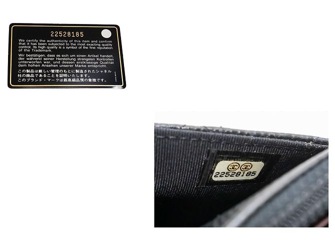 Wallet On Chain CHANEL Cartera con cadena de piel de ternera granulada negra Negro - vista 9