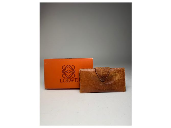 Vintage Loewe Madrid Leather Wallet Brown - view 11