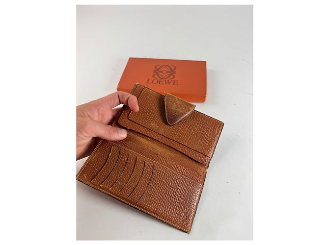 Vintage Loewe Madrid Leather Wallet Brown - view 3