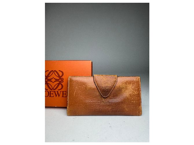 Vintage Loewe Madrid Leather Wallet Brown - view 6