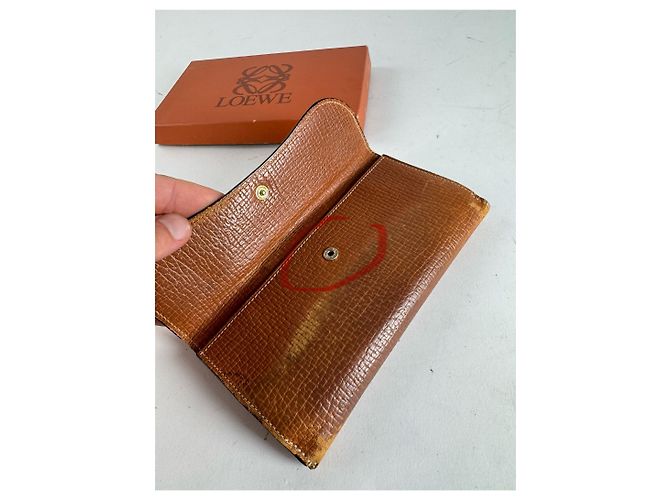 Vintage Loewe Madrid Leather Wallet Brown - view 7