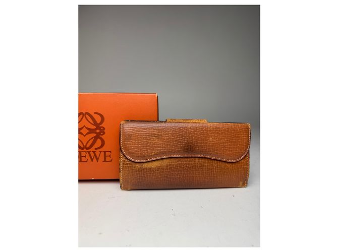 Vintage Loewe Madrid Leather Wallet Brown - view 8