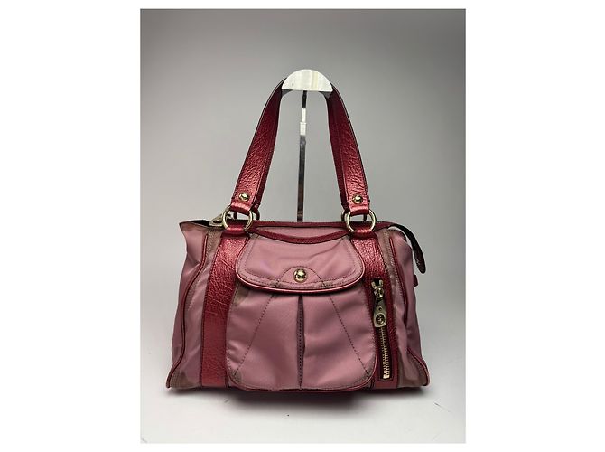Céline Vintage Celine Polyester-Leder Tasche lila - Ansicht 13
