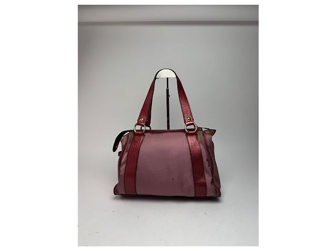 Céline Vintage Celine Polyester-Leder Tasche lila - Ansicht 14