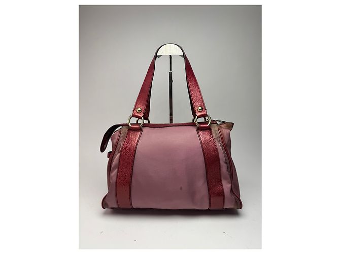 Céline Vintage Celine Polyester-Leder Tasche lila - Ansicht 2