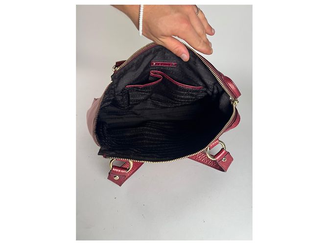 Céline Vintage Celine Polyester-Leder Tasche lila - Ansicht 4