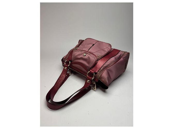 Céline Vintage Celine Polyester-Leder Tasche lila - Ansicht 7