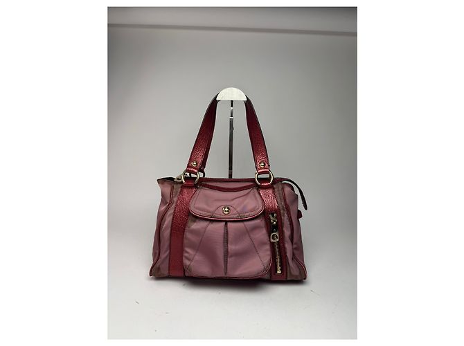 Céline Vintage Celine Polyester-Leder Tasche lila - Ansicht 8