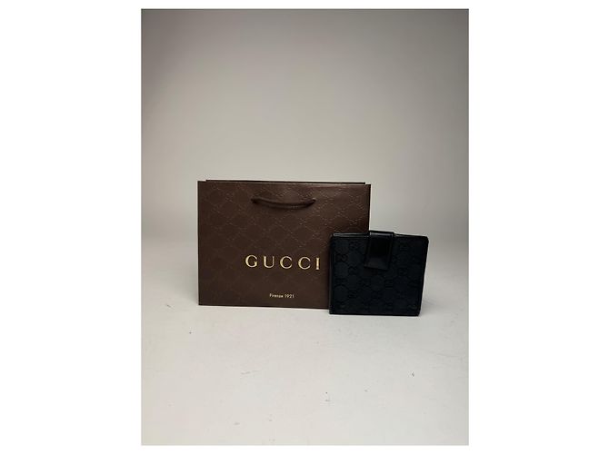 Carteira de couro monograma Gucci vintage preta Preto - vista 14