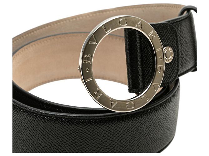 Bulgari Bvlgari B.zero1 Herren-Gürtel Schwarz Silber - Ansicht 5