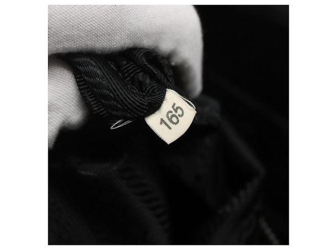Prada Gaufre Tote Tessuto Grande Nero - vista 6