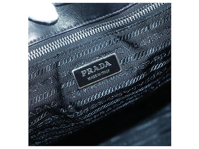 Prada Gaufre Tote Tessuto Grande Nero - vista 7