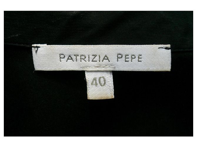 PATRIZIA PEPE Vestido Ajustado de Algodón Negro con Botones a Presión T40 IT - vista 4