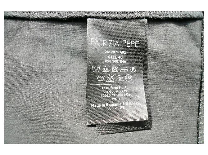 PATRIZIA PEPE Vestido Ajustado de Algodón Negro con Botones a Presión T40 IT - vista 5