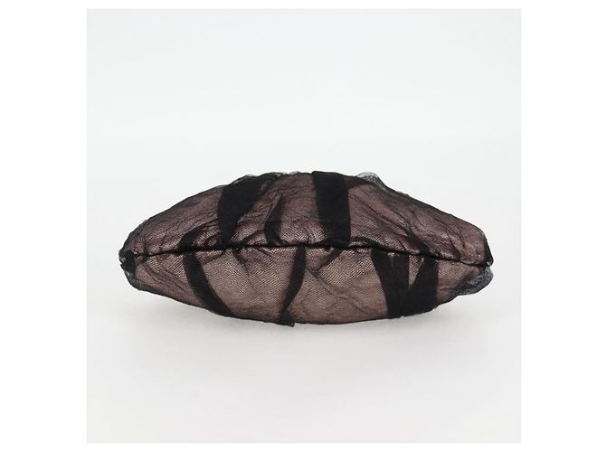 Borsa a secchiello con coulisse Chanel in tela patchwork a zigzag piccola Rosa - vista 5