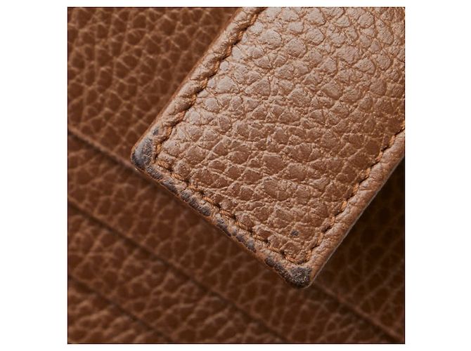 Gucci GG Canvas Reißverschluss-Bifold-Brieftasche Braun Beige - Ansicht 5