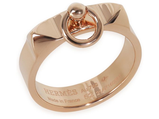 Anello Collier de Chien Piccolo Modello in Oro Rosa Hermès - vista 2