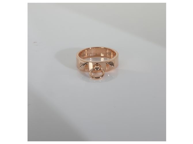 Anello Collier de Chien Piccolo Modello in Oro Rosa Hermès - vista 7
