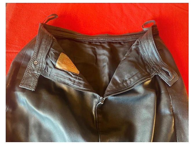 Minifalda Loewe de piel de cordero negra Negro - vista 3