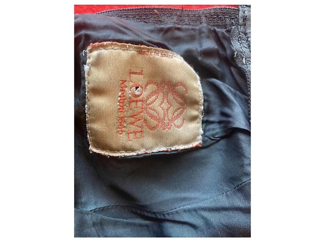 Minifalda Loewe de piel de cordero negra Negro - vista 4