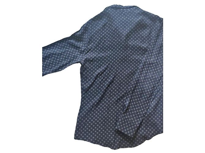 Camicia Hermès da uomo, realizzata in 100% seta di altissima qualità, Made in France. - vista 2