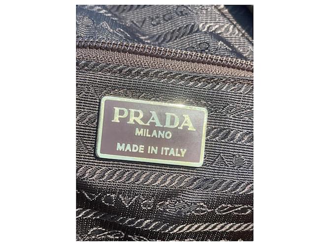 Tote Borsa Prada con catena in nylon Marrone - vista 3