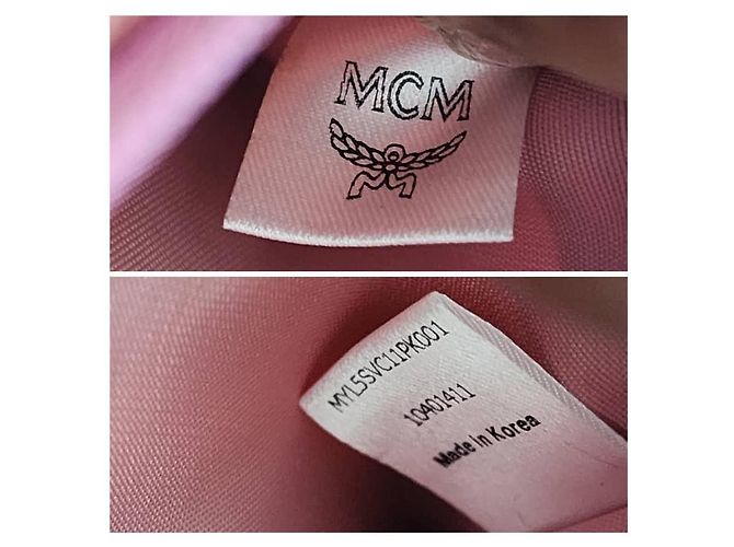 Cartera con cremallera MCM Visetos Rosa - vista 9
