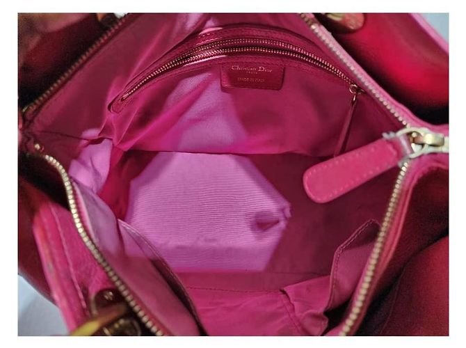 Borsa a tracolla Diorissimo in pelle Christian Dior rosa - vista 13