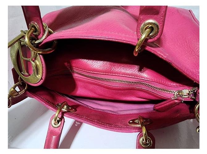 Borsa a tracolla Diorissimo in pelle Christian Dior rosa - vista 18