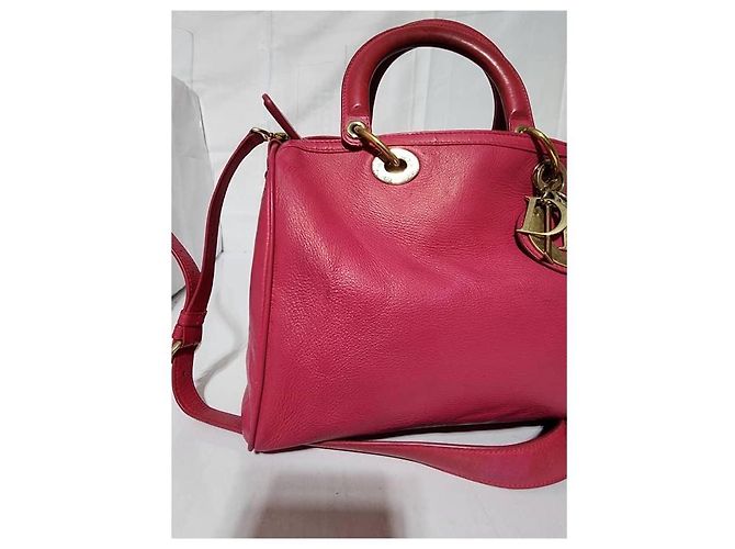 Borsa a tracolla Diorissimo in pelle Christian Dior rosa - vista 19