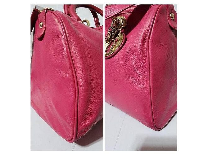 Borsa a tracolla Diorissimo in pelle Christian Dior rosa - vista 5