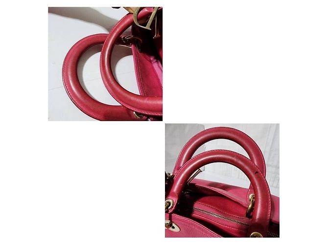 Borsa a tracolla Diorissimo in pelle Christian Dior rosa - vista 7