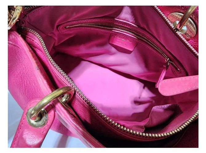 Borsa a tracolla Diorissimo in pelle Christian Dior rosa - vista 9