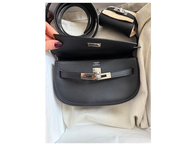 Borsa a mano Hermès Kelly Moove in pelle nera Nero - vista 6