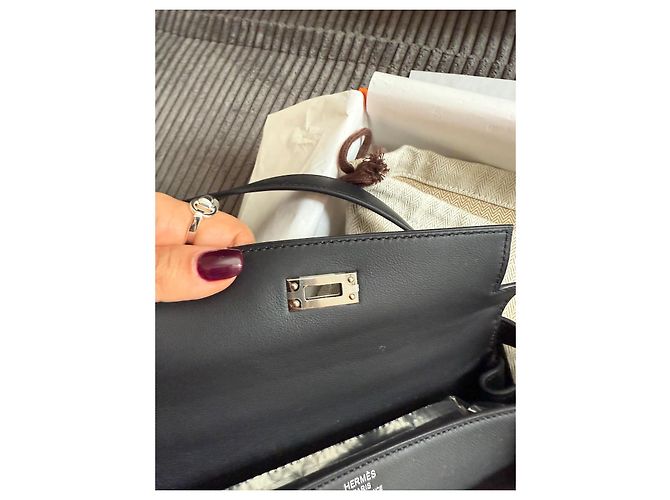 Borsa a mano Hermès Kelly Moove in pelle nera Nero - vista 8