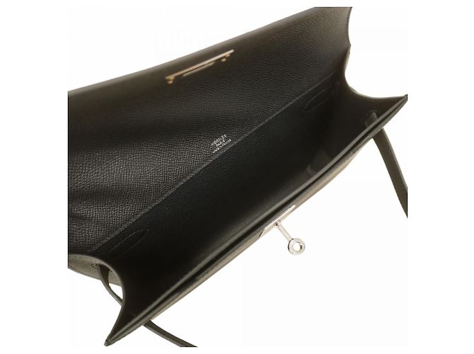 Sac à main Kelly Depeche 25 d'Hermès Noir - vue 4